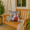 Australian Cattle Dog with Santa Claus Throw Pillow Decorative Indoor Outdoor Accent Cushion for Couch, Bed or Patio, 18Hx18W