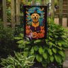 Yellow Labrador Retriever Witchy Halloween Garden Flag Mailbox Flag Decorative Yard Flag Banner Outside Patio Artwork Yard Flower Beds, Garden Size