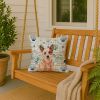 Red Heeler Australian Cattle Dog Coastal Sea Glass Throw Pillow Decorative Indoor Outdoor Accent Cushion for Couch, Bed or Patio, 18Hx18W
