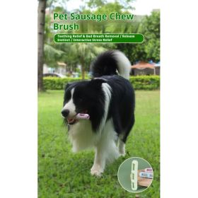 DOG Chew Toys For Teeth Cleaning,Pet Sausage Chew Brush,Pet Chew & Clean Buddy (Option: Blue)
